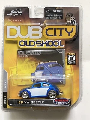 VW Beetle 1959 azul 2T Jada Toys Dub City Oldskool Wave 1:64 W1 002 #264 Foto 1 de 4
