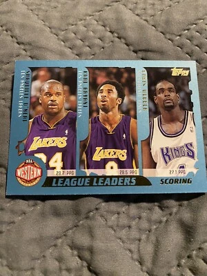 2001-02Topps 215Points Leaders/ O'Neal/Kobe Bryant/ Webber/Iverson/Stack/Carter - Image 1 of 2