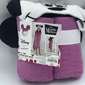 Serviette de bain enveloppante plage à capuche Disney Minnie Mouse 25" x 50" rose le grand
