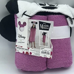 Disney Minnie Mouse Hooded Beach Swim Bath Wrap Towel 25" x 50" Pink The Big One - Picture 1 of 5