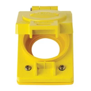 1-Gang Wetguard Corrosion Resistant Locking Flip Lid for 30 Amp Outlet , Yellow - Picture 1 of 1