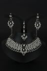 Bollywood Style Silver Plated Indian Wedding & Engagement Bridal Jewelry Set