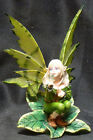 LEAF FAIRY   Green Fairy with Crystal    Statue Figurine H6.25"