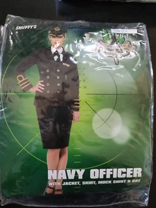 Navy Officer Pilot Sailor Flight Captain Women Uniform Fancy Dress Costume Sz S - Picture 1 of 4