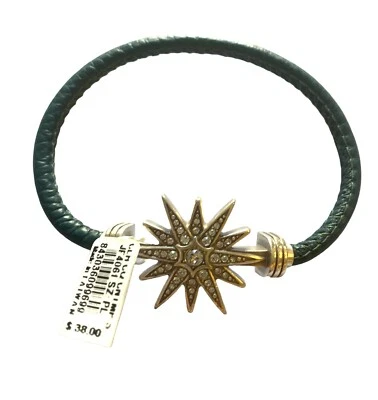 Brighton Color Clique Bracelet & Contempo Starburst Ornament- green band-crystal - Image 1 of 2