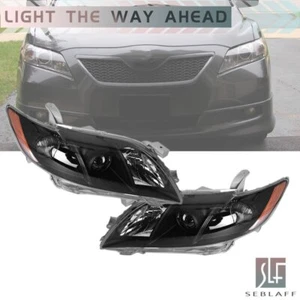 Pair Headlight Headlamp Assembly For Toyota Camry 2007 2008 2009 Black Projector - Bild 1 von 15