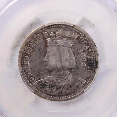 1893 25 Cent., Isabella Quarter, Commemorative., VF Detail., Store #2158 - Image 1 of 3