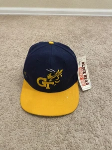 Cappello snapback vintage anni 90 American Needle Blockhead Georgia Tech NCAA lana - Foto 1 di 10