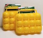 Coghlan's Egg Holder Yellow 12-Egg Hard-Plastic Carrier w/Molded Handles 2 packs