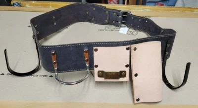 Large Handmade Leather Concrete Finishing Tool Belt 42" - 53" - Image 1 of 4