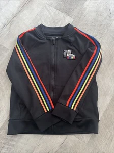 Cat & Jack Size 5T Black Zip Up -Roller Skating- Neon. Free Ship - Picture 1 of 6