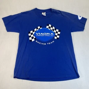 Nascar Mark Martin #6 Viagra Racing t shirt blu double face uomo taglia large - Foto 1 di 8