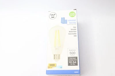Westinghouse LED Light Bulb Dimmable Clear Filament ST20 4.5W 40W Eqv 52610 - Image 1 of 4