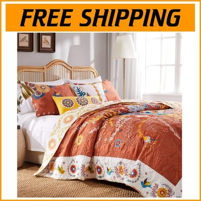 Juego de edredón Topanga de tamaño generoso - 3 piezas diseño floral completo/queen Foto 1 de 4