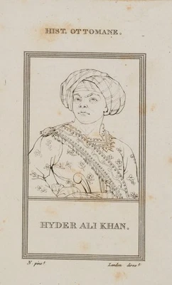 LANDON (*1760) nach Unbekannt (18.Jhd), Porträt Hyder Ali Khan, KSt. Romantik - Bild 1 von 4