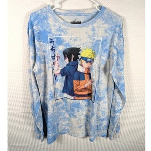 Naruto Shippuden Ripple Junction L Long Sleeve Shirt Blue Tie Dye Sasuke Anime - Picture 1 of 4