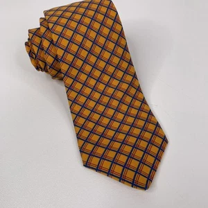 Corbata 100 % lana Ted Baker naranja azul a cuadros - Imagen 1 de 8