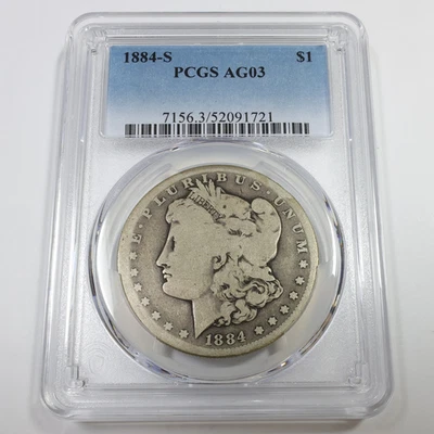 1884 S PCGS AG3 Lowball - Silver Morgan Dollar $1 US Coin #57974A - Image 1 of 3