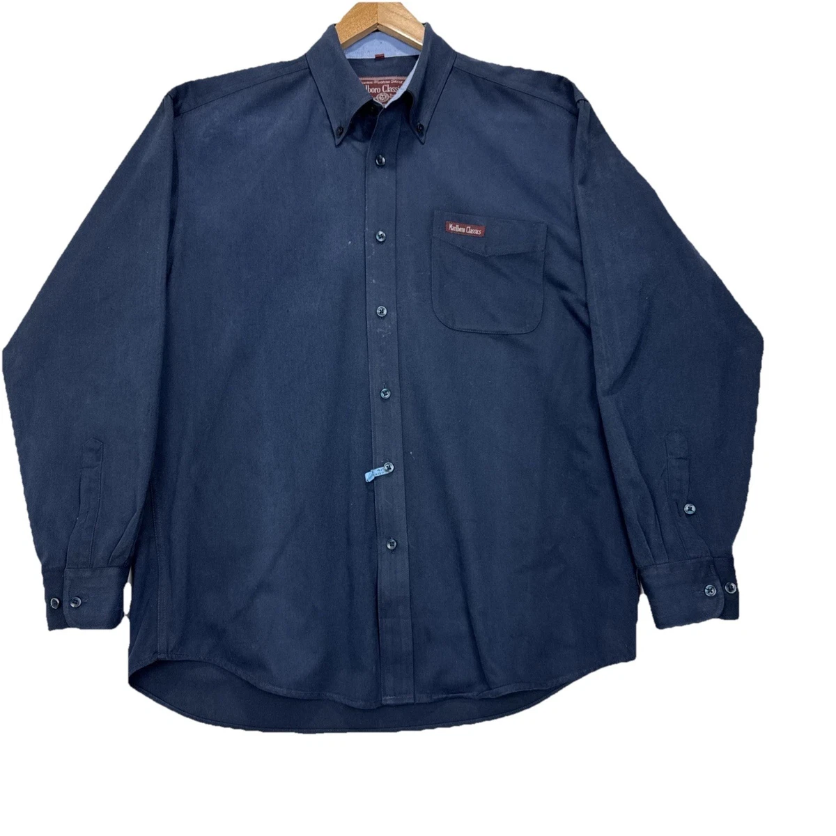Marlboro Classics Cotton Long Sleeve Casual Button-Down Shirts for