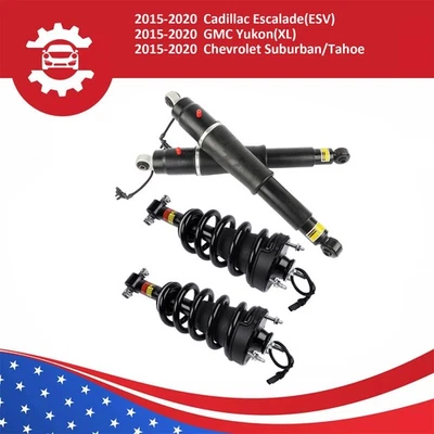 Juego de 4 conjuntos de puntal delantero y amortiguadores traseros para GMC Yukon Chevrolet Tahoe Suburban Foto 1 de 4