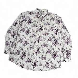Jeff Banks Mens Floral Shirt Cotton White Size XXL - Picture 1 of 4