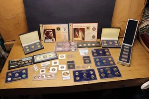 Estate Lot US Coins 1909 V.D.B. Gold State Silver $2 Presidential Proofs & More - Picture 1 of 24