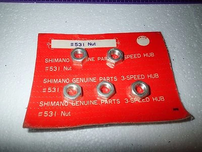 Vintage NOS Genuine Shimano #531 Nut  Package of (5) - Image 1 of 2