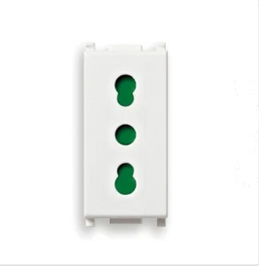 Presa Bipasso Vimar Plana 2P+T 10/16A Bianco 14203 Presa Sicury 250 V~ - Foto 1 di 3