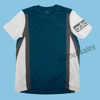 Adidas Mens AEROREADY Colorblock Sports Training Short Sleeve SS T-Shirt Tee M - Image 1 of 3