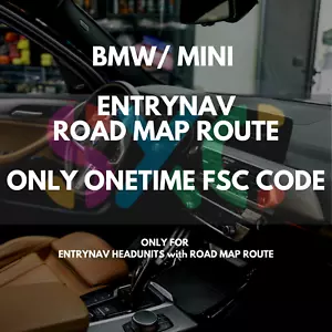 BMW MINI Road Map Update Sat Nav 2024 2025 ENTRYNAV ROUTE ONLY FSC CODE - Picture 1 of 3