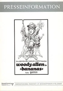 Libro de prensa alemán de plátanos Woody Allen, Louise Lasser, Carlos Montalbán, Abascal - Imagen 1 de 1
