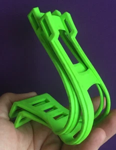 NEW OLD STOCK Vintage Early 1990s CAT EYE TC-200 NEON GREEN Toe Clips SHIPS FREE - Picture 1 of 6