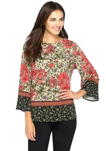 The Limited Knit Flare Sleeve Printed Top, Color: Chintzy Floral Do, Size: XS - Picture 1 of 2