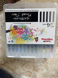 24-Color Watercolor Brush Pens Set With Flexible Tips For Painting & Lettering n - Picture 1 of 2