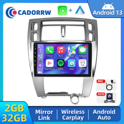 Carplay 10.1" Android 13 Car Radio Stereo GPS Navi For Hyundai Tucson 2004-2010 - Image 1 of 4