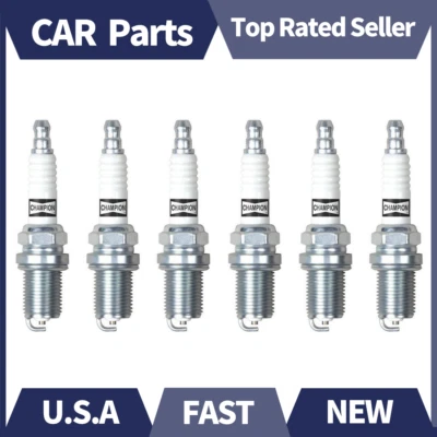 Champion Copper Plus 6pcs Spark Plug For 2009-2011 Buick Lucerne V6 3.9L FWD - Image 1 of 4