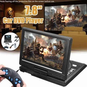 7.8" Portable DVD Player Swivel Screen Rechargeable TV Player Car Gamepad G0R9 - Picture 1 of 12