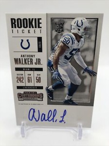 ANTHONY WALKER JR 2017 PANINI CONTENDERS ROOKIE TICKET AUTO RC #214