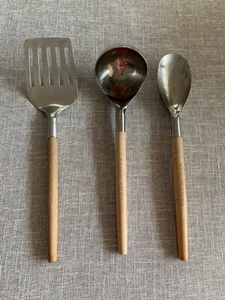 Williams Sonoma Olivewood Stainless-Steel Essential Utensils, Set of 3 - Picture 1 of 5