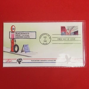 First Day of Issue Food Commodities Rationed Stamp Cache Envelope Enclosure - Picture 1 of 7