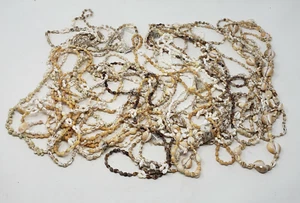 Cowrie Sea Shell Necklaces Coachella Leis Puka Beads Strand Boho Hawaiian Lot 25 - Picture 1 of 7