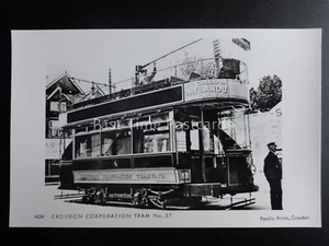 London Tram CROYDON CORPORATION TRAM 57 c1962 Pamlin Print Postcard M24 - Picture 1 of 2