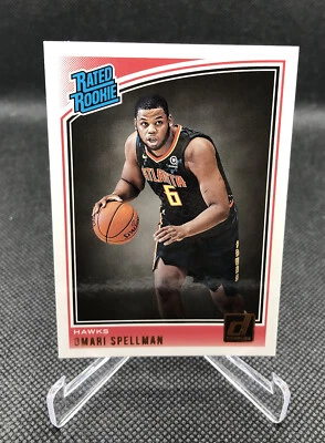 2018-19 Panini Donruss Rated Rookie #196 Omari Spellman Atlanta Hawks - Image 1 of 2