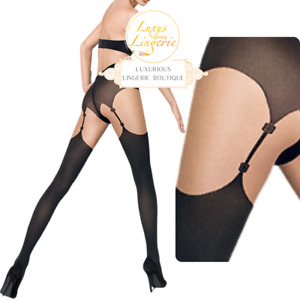 Shania Tights By Wolford L Sahara Black Tights IN Suspender Belt Design