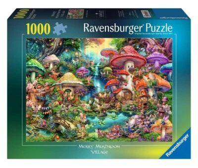 Ravensburger Merry Mushroom Village by Aimee Stewart 1000 piece jigsaw puzzle - Image 1 of 2