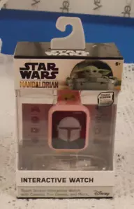 RELOJ INTELIGENTE INTERACTIVO NISB NIÑAS STAR WARS MANDALORIAN ROSA EDAD 6+ BEBÉ YODA - Imagen 1 de 4