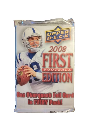 2008 UPPER DECK FIRST EDITION FOOTBALL PACK 10 CARDS PER  - Image 1 of 2