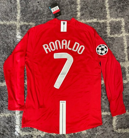 Retro Ronaldo 2008 UCL Final Manchester United Nike Long Sleeve Jersey - Mens L Cover