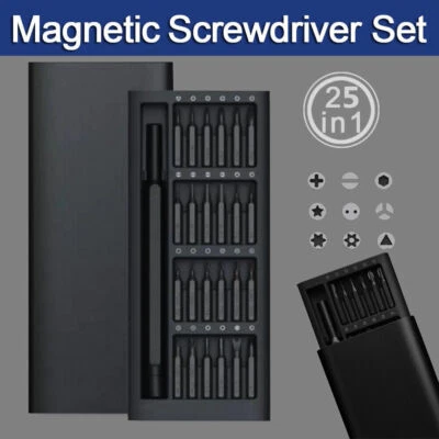 25 in 1 Precision Magnetic Screwdriver Torx Tools Bits Phone PC Repair Fix Kit - Image 1 of 4