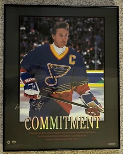 Wayne Gretzky Upper Deck "Commitment" Framed Poster 24x30 #578/4999 Rare Blues - Picture 1 of 18